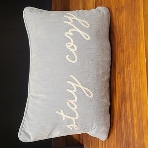 STAY COZY accent pillow